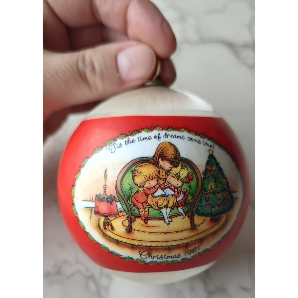 Hallmark 1981 Satin Christmas Ornament Dreams Come True Joan Walsh Anglund B2